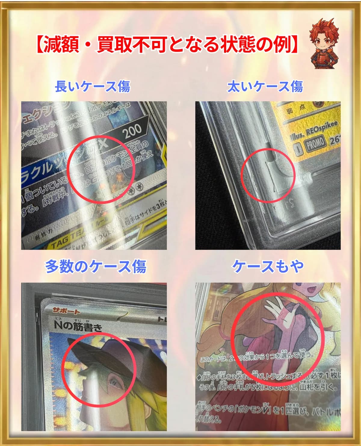 減額例: ケースの傷・もや